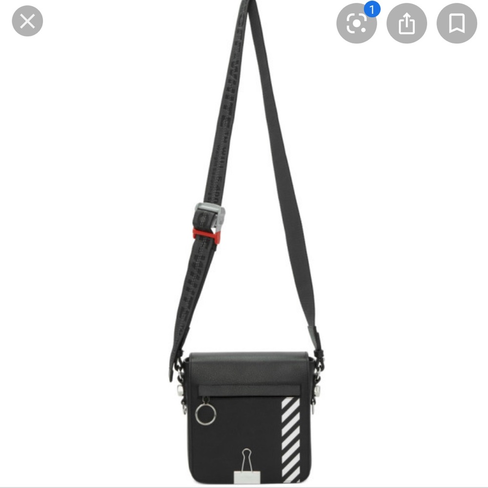 Off white binder clip messenger bag